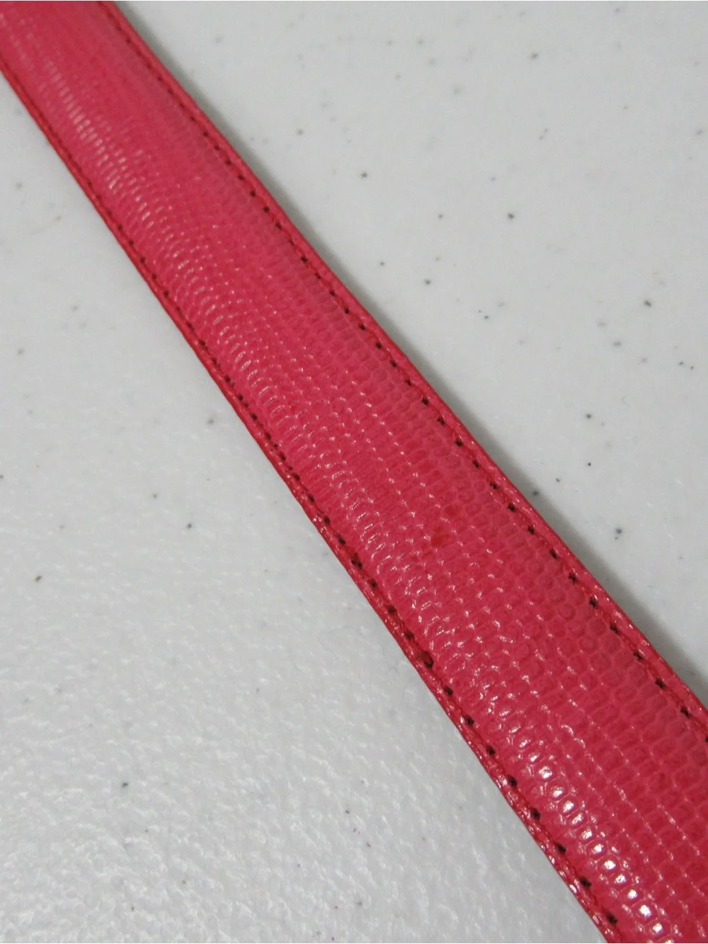 Vintage 1987 Liz Claiborne Croc Embossed Pink Leather Belt Size Small